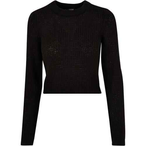 Urban Classics Ladies Short Waffle Sweater black 3XL