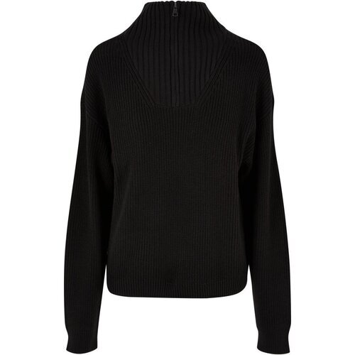 Urban Classics Ladies Oversized Knit Troyer black 5XL