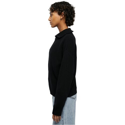 Urban Classics Ladies Oversized Knit Troyer black S