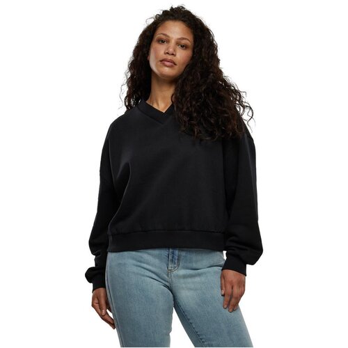 Urban Classics Ladies Cropped V-Neck black 4XL