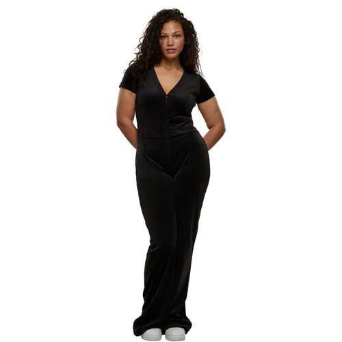 Urban Classics Ladies Velvet Jumpsuit black 3XL