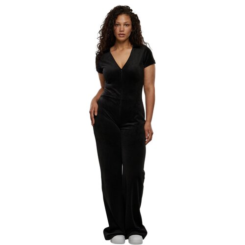 Urban Classics Ladies Velvet Jumpsuit black 3XL