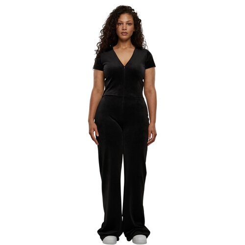 Urban Classics Ladies Velvet Jumpsuit black 3XL