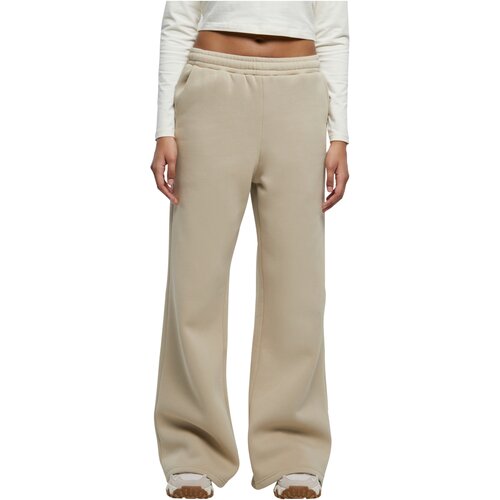 Urban Classics Ladies Organic Ultra Wide Sweat Pants wetsand XS