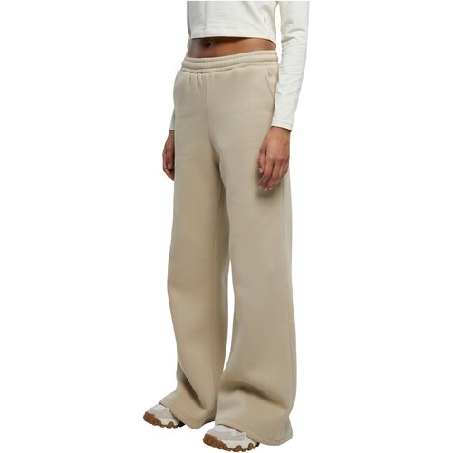 Urban Classics Ladies Organic Ultra Wide Sweat Pants wetsand XS