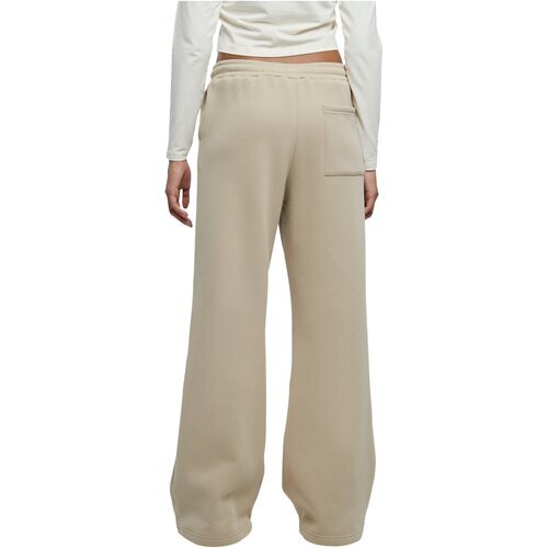 Urban Classics Ladies Organic Ultra Wide Sweat Pants wetsand XS