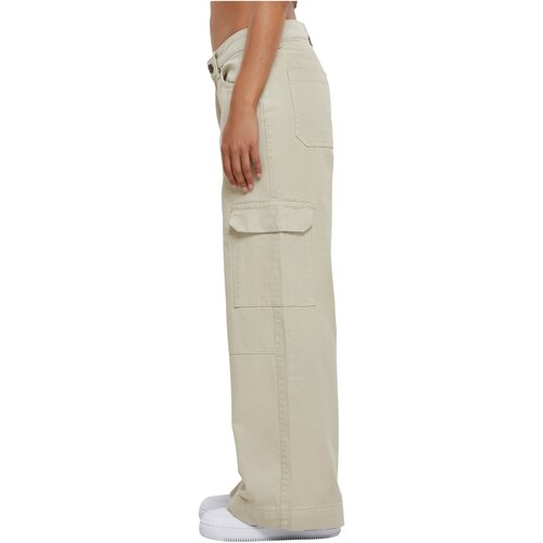 Urban Classics Ladies Low Waist Cargo Denim offwhite raw 29