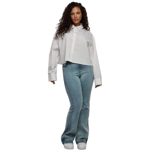 Urban Classics Ladies Cropped Oversized Blouse white XXL