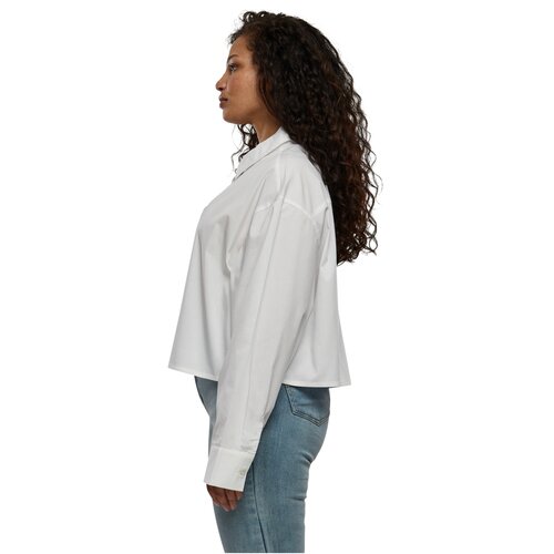 Urban Classics Ladies Cropped Oversized Blouse white XXL