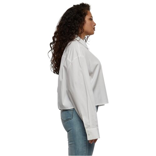 Urban Classics Ladies Cropped Oversized Blouse white XXL