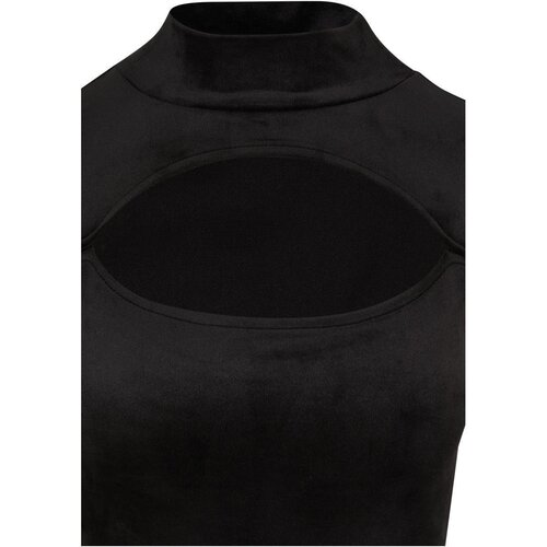 Urban Classics Ladies Velvet Cut-Out Turtleneck Body black XXL