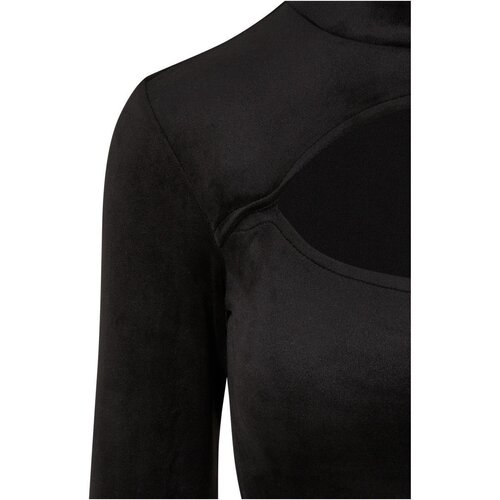 Urban Classics Ladies Velvet Cut-Out Turtleneck Body black XXL