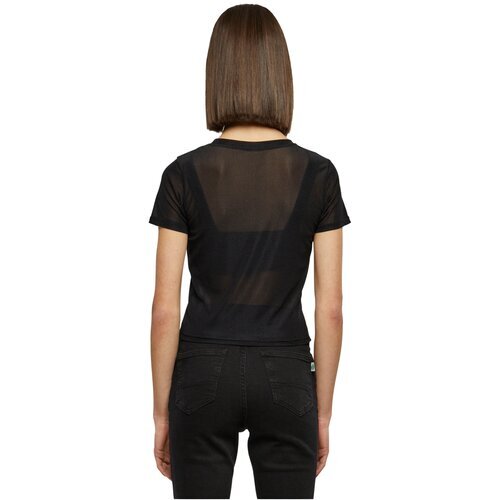 Urban Classics Ladies Short Mesh Tee black M