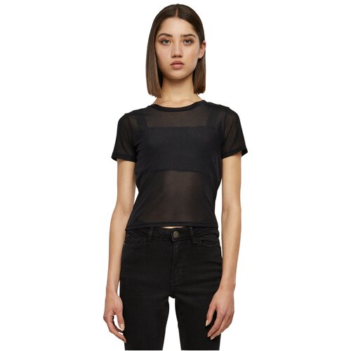 Urban Classics Ladies Short Mesh Tee black M