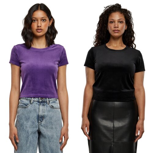 Urban Classics Ladies Short Velvet Tee