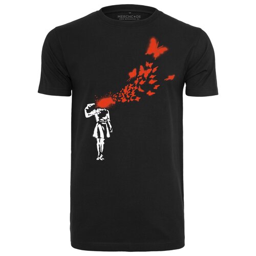 Merchcode Banksy Butterfly Tee black XS