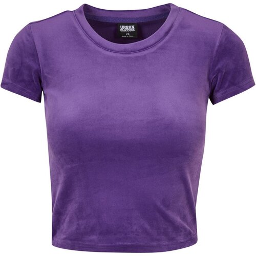 Urban Classics Ladies Short Velvet Tee realviolet XXL