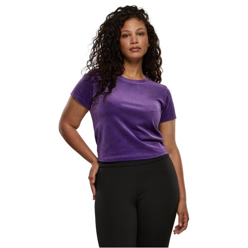 Urban Classics Ladies Short Velvet Tee realviolet XXL