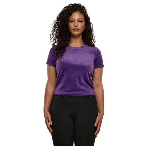 Urban Classics Ladies Short Velvet Tee realviolet XXL