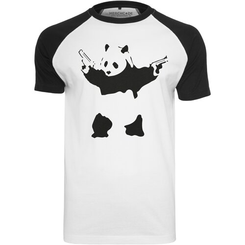 Merchcode Banksy Panda Raglan Tee wht/blk XXL