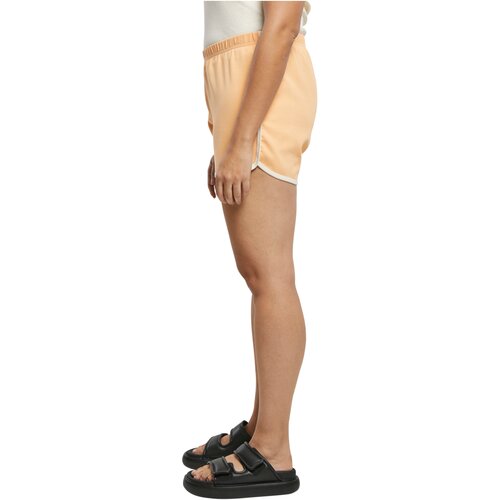 Urban Classics Ladies Organic Interlock Retro Hotpants paleorange/whitesand XXL