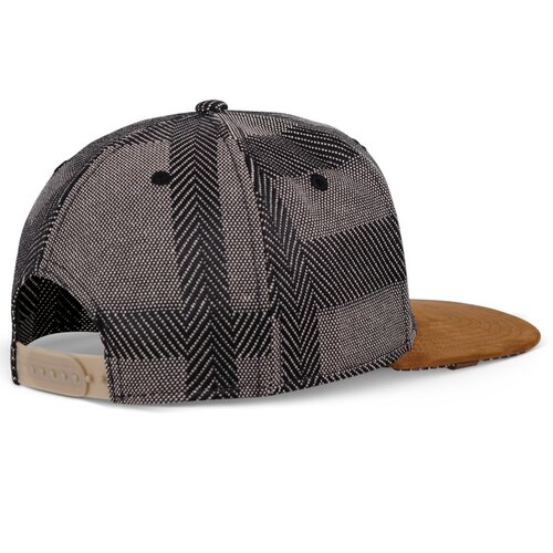 Djinns 6 Panel Snapback Cap Hermecheck Grey