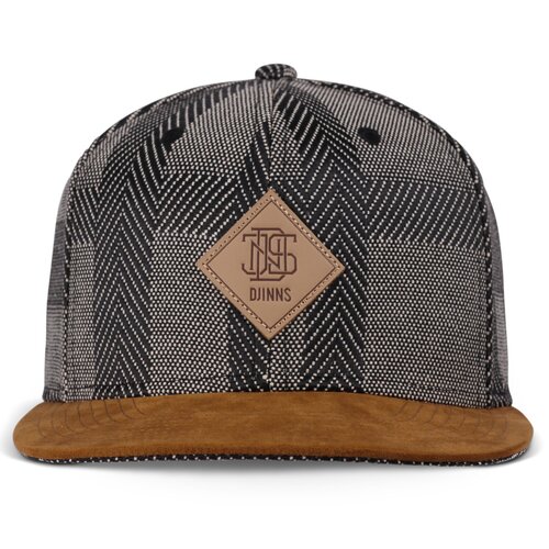 Djinns 6 Panel Snapback Cap Hermecheck Grey