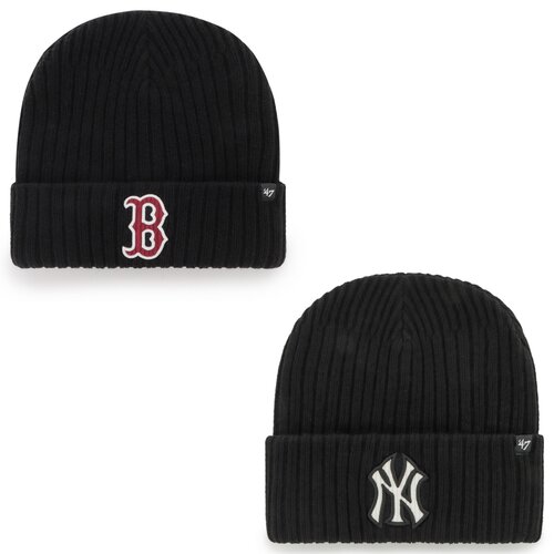 47 Brand MLB Boston Red Sox / New York Yankees Thick Cord Logo 47 CUFF KNIT Beanie