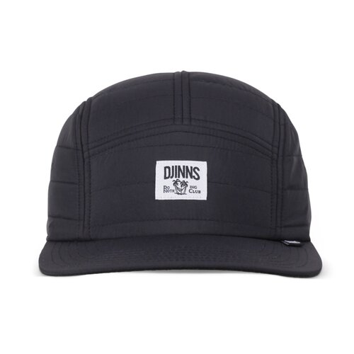 Djinns 5 Panel Flat Cap Puffy Nylon Black