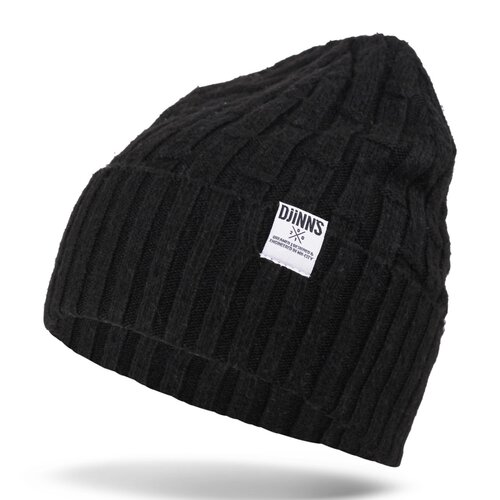 Djinns Basic Beanie Bamboo Knit Black