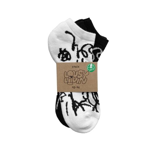 Lousy Livin Sneaker Socks Lou 2Pack Black/White (Schwarz/Wei) 38-41