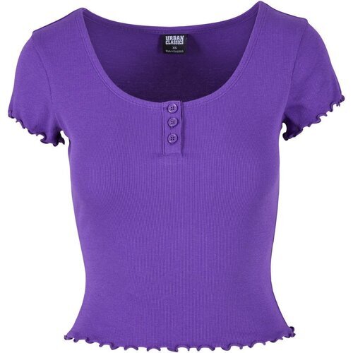 Urban Classics Ladies Rib Babylock Tee realviolet XXL