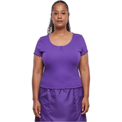 Urban Classics Ladies Rib Babylock Tee realviolet XXL