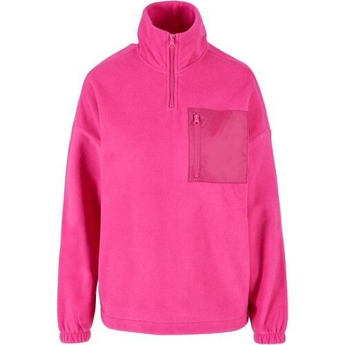 Urban Classics Ladies Polar Fleece Troyer hibiskuspink L