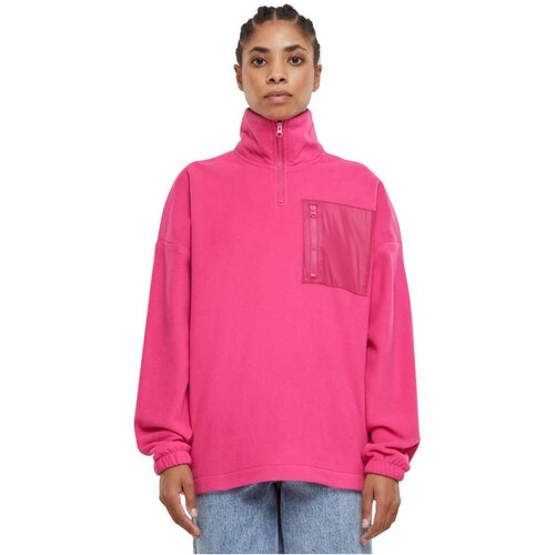 Urban Classics Ladies Polar Fleece Troyer hibiskuspink L