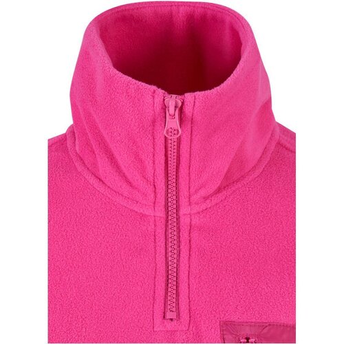 Urban Classics Ladies Polar Fleece Troyer hibiskuspink L