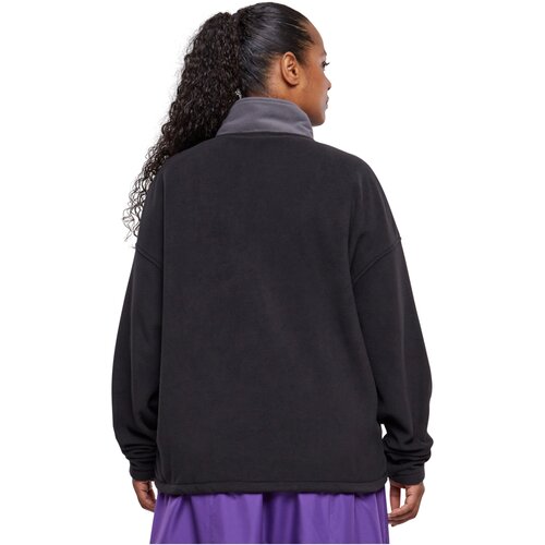 Urban Classics Ladies Polarfleece Track Jacket black/darkshadow 4XL