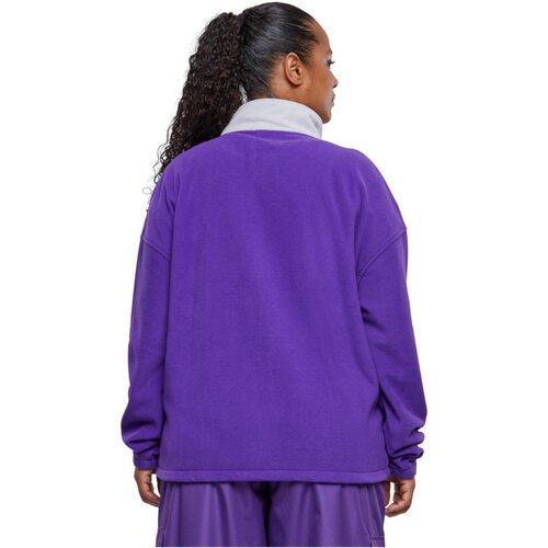 Urban Classics Ladies Polarfleece Track Jacket realviolet/lightasphalt 5XL