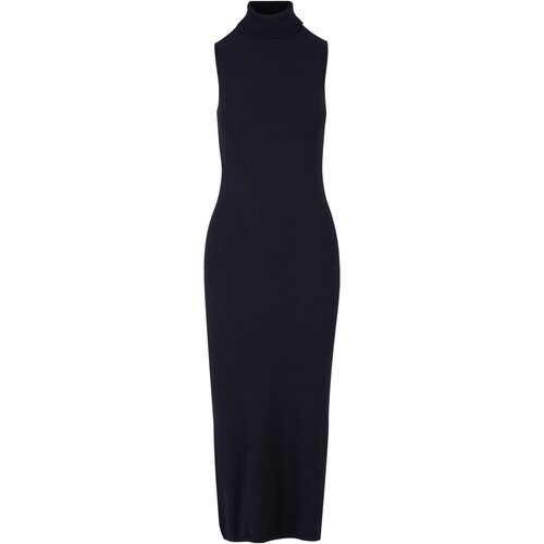 Urban Classics Ladies Knitted Eco Viscose Turtleneck Dress black 3XL