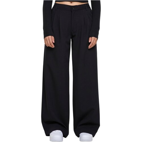 Urban Classics Ladies Ultra Wide Pleat-Front Pants black 26