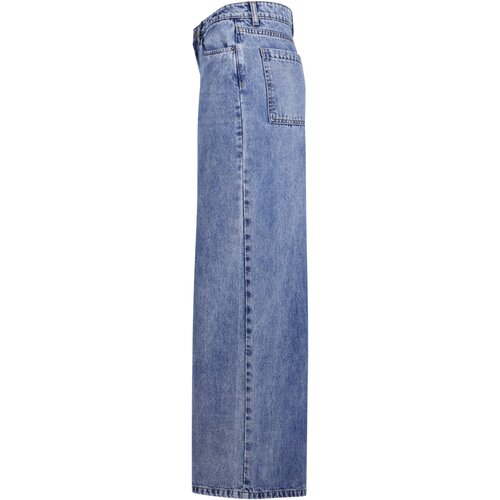 Urban Classics Ladies Mid Waist Wide Denim tinted lightblue washed 27