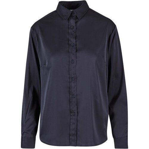 Urban Classics Ladies Satin Shirt black 4XL