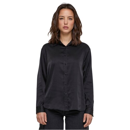 Urban Classics Ladies Satin Shirt black XS