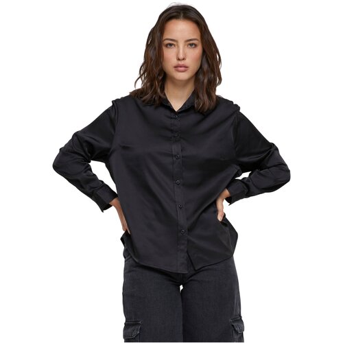 Urban Classics Ladies Satin Shirt black XS