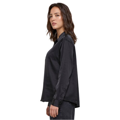 Urban Classics Ladies Satin Shirt black XS