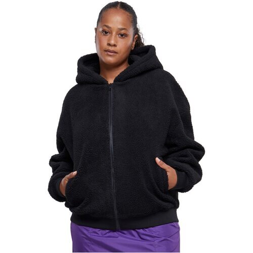 Urban Classics Ladies Oversized Sherpa Zip Hoody black 3XL