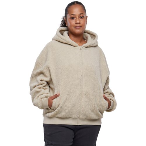 Urban Classics Ladies Oversized Sherpa Zip Hoody wetsand XXL