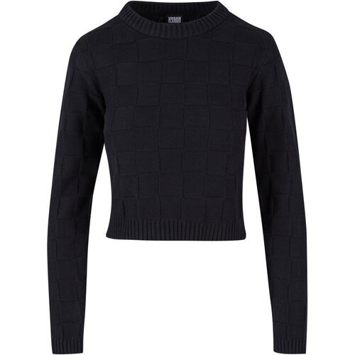 Urban Classics Ladies Check Knit Sweater black 3XL