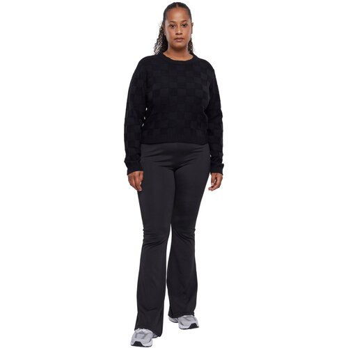 Urban Classics Ladies Check Knit Sweater black 3XL