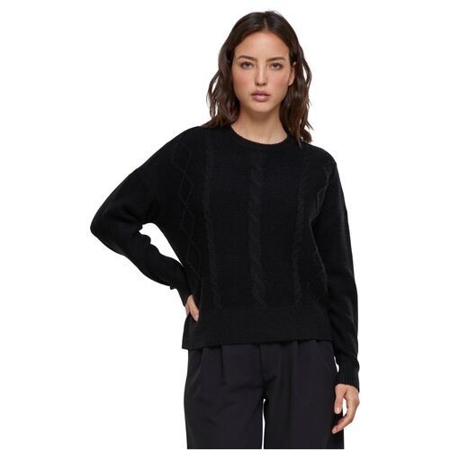 Urban Classics Ladies Cabel Knit Sweater black L